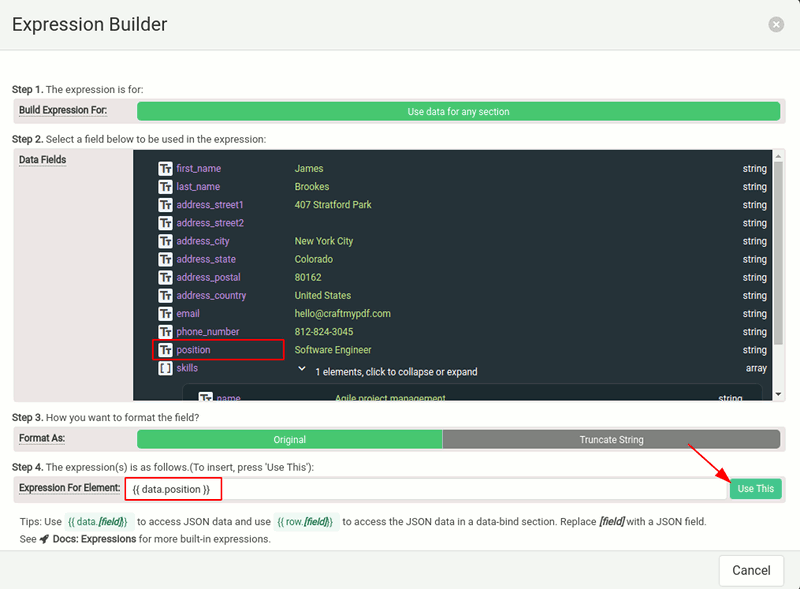 Expression Builder