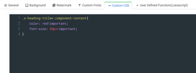 Custom CSS